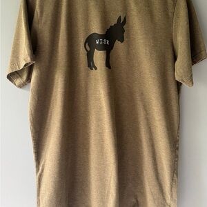 Prana Brown Short Sleeve Tee with Minimalist Design